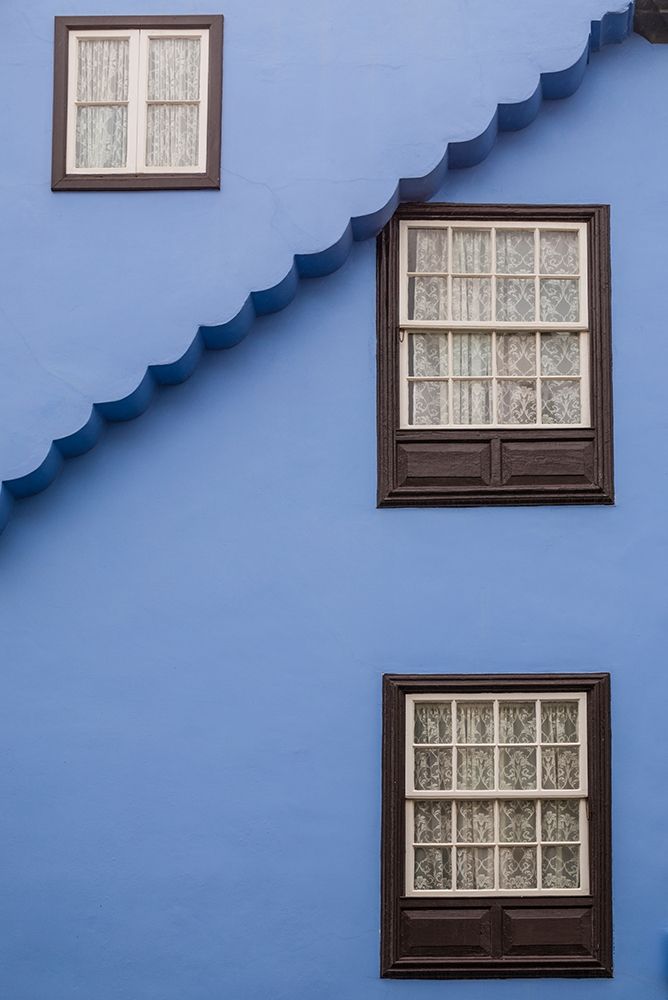 Canary Islands-Tenerife Island-San Cristobal de La Laguna-blue building detail art print by Walter Bibikow for $57.95 CAD